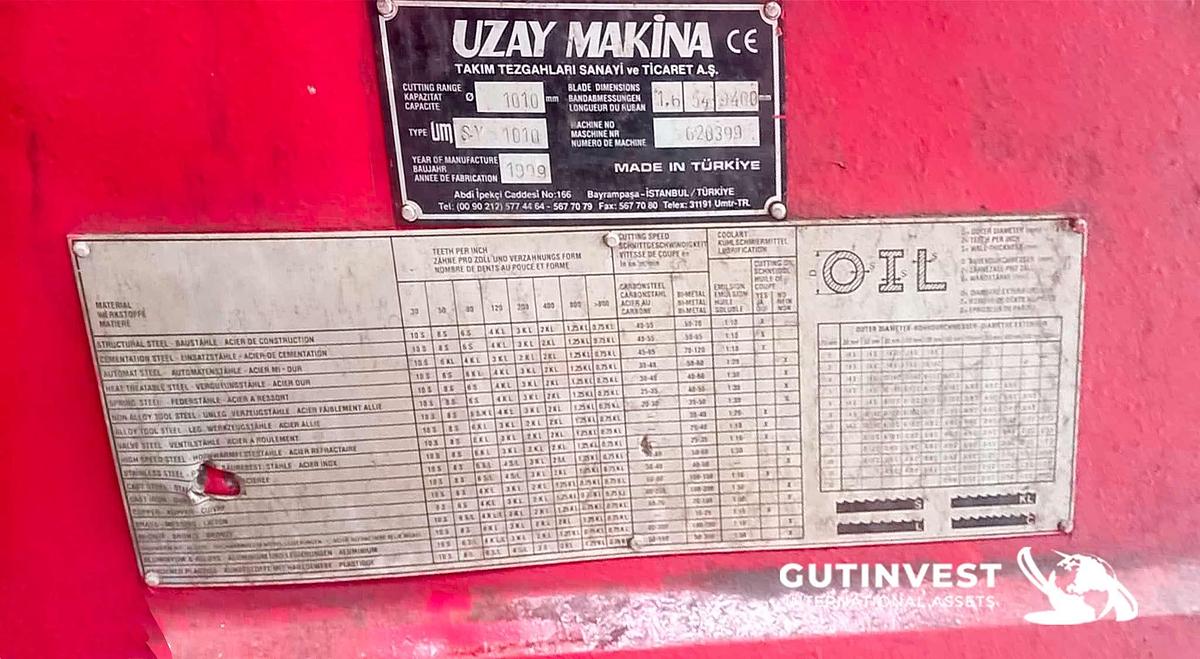 Used 1 - Band sawing machine