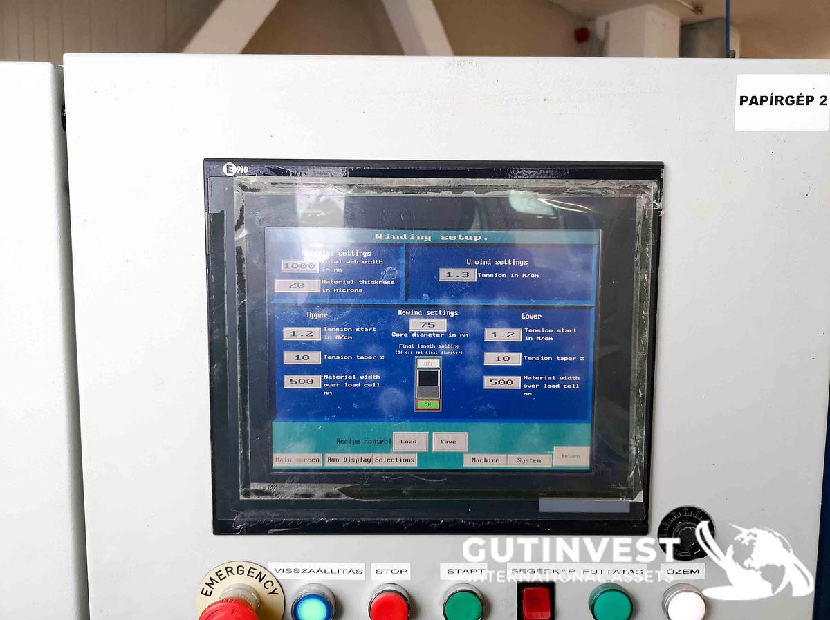 Used 1 - Paper slitting rewinding machine