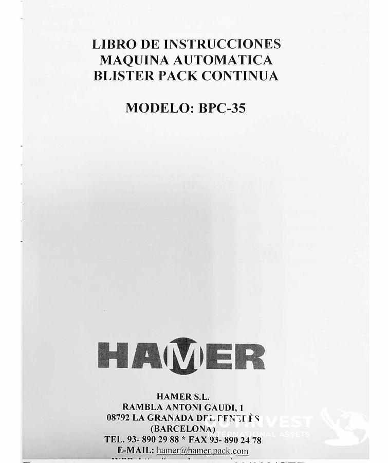 Usado 1 - Máquina envasadora blíster automática