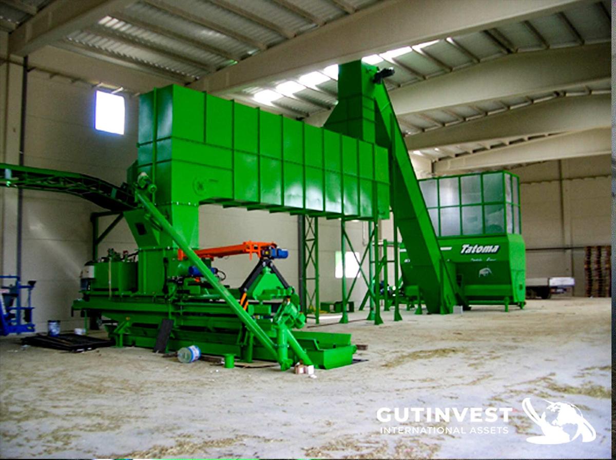 Used 1 - Complete line of bale pressing- 5,5 Tns/hour