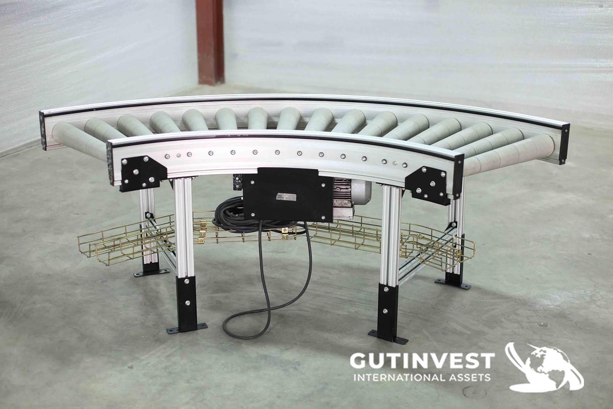 Usado 18 - Mesa de rodillos motorizada curva (1700 x 510 mm)