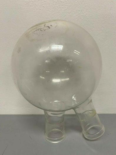 Used Short Path 7" Deep Distillation Glassware w/ Two 1.5" Openings