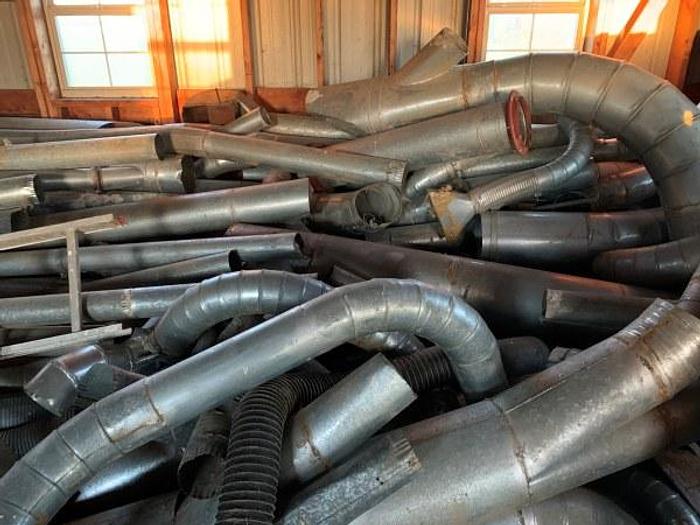 Used LOT OF MISCELLANEOUS DUST-PIPE PARTS AND PIECES FOR CABINET SHOP