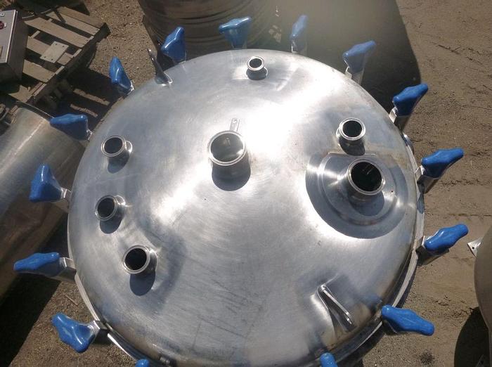 Used Reactor, 158 Gallon, 316L S/st, Jkt, 50 PSI, Precision B #S744225
