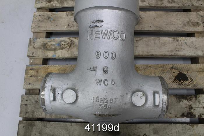Used Newco 6" Hand Operated Globe Valve, WC6 Body #41199