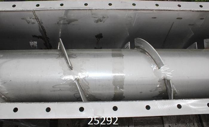 Used Beloit  Screw Conveyor, 22 Feet Long, 19 Inches Wide At Top, 12 Inch Center Shaft, With 2-1/2 Inch Flights. #25292