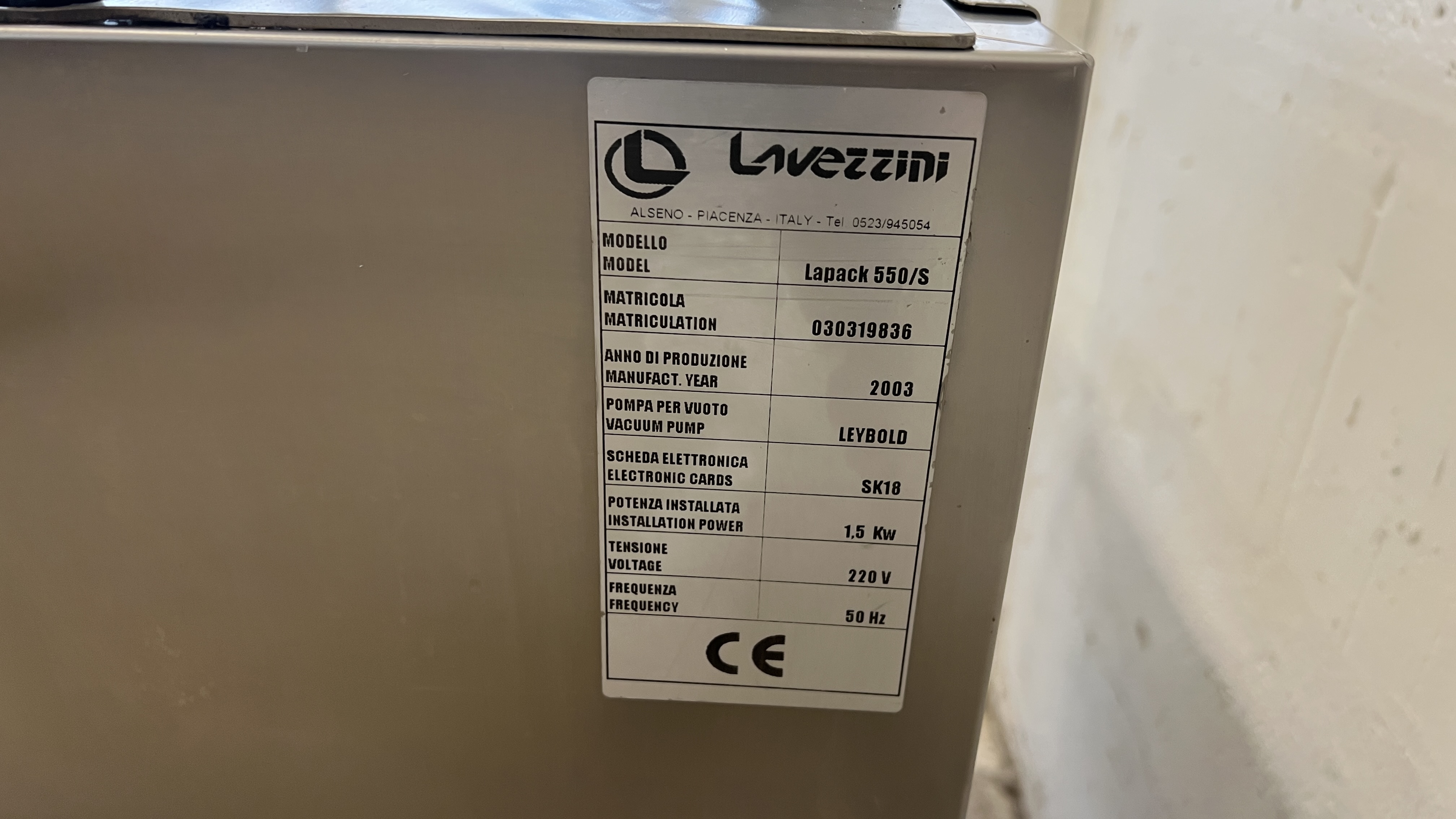 Använd Vakuummaskin Lavezzini 55x65cm
