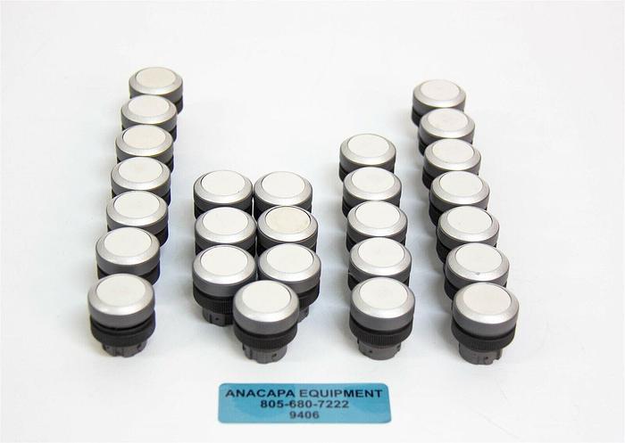 Used RAFI 1.30.240.121/0200 Pushbutton Actuator 22.3mm & Ring Nut Lot of 26 New (9406