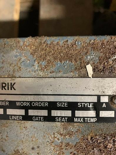 Used DeZURIK 150CWP 304 GATE/SEAT NBR BODY SIZE 14" KNIFE GATE VALVE Model: 96190 94R001