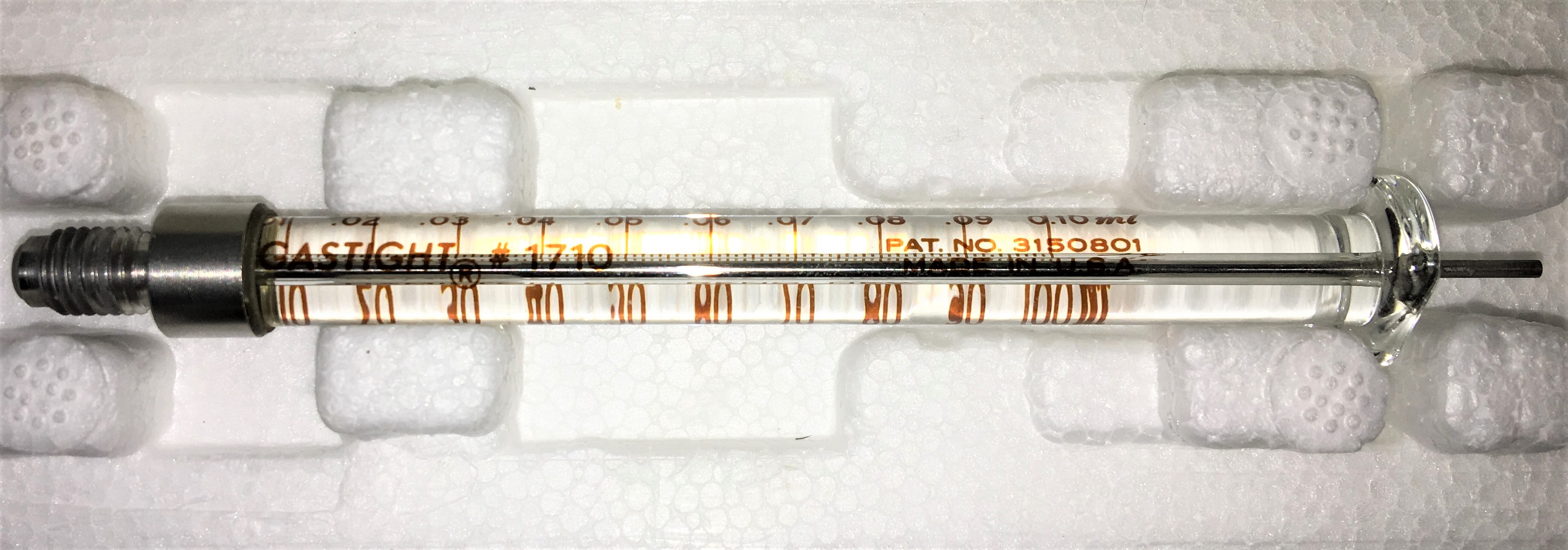 New Open Box Hamilton 7656-01 Syringe, 1710RN - No Needle - 100μL