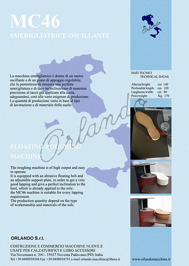 MC46 - SMERIGLIATRICE OSCILLANTE / FLOATING ROUGHING MACHINE