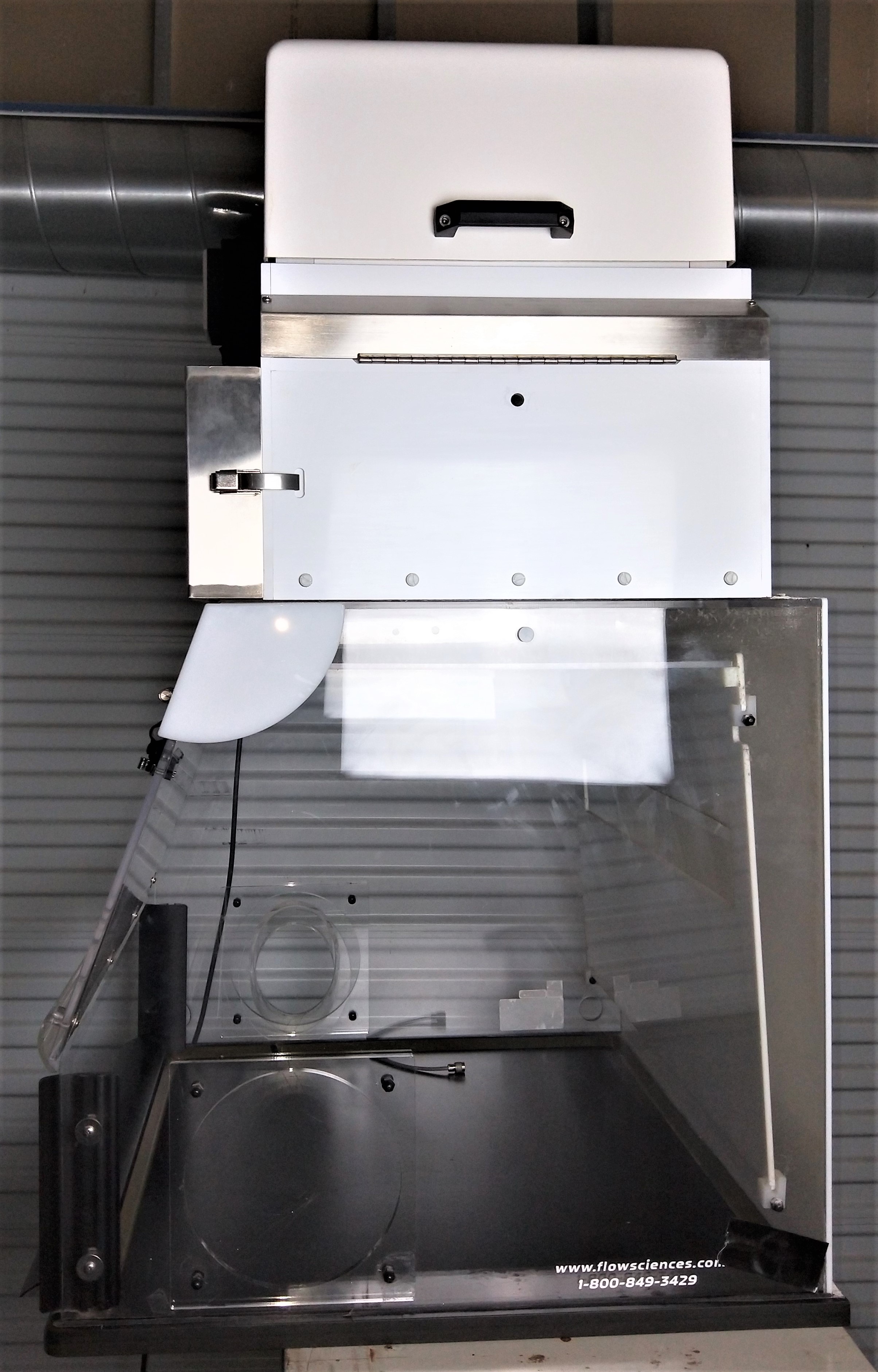 Used Flow Sciences FS4710 - FS11300A Dual HEPA BIBO Balance Enclosure with FS1645 Air Monitor