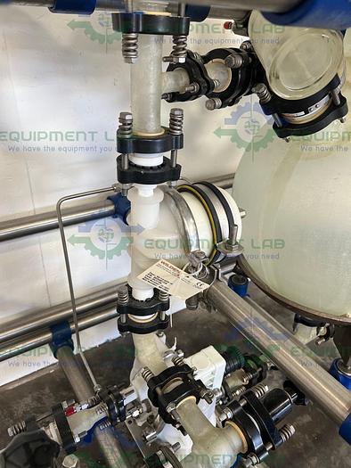 Used QVF 50 Liter Glass Reactor / Mobile Gas Scrubber w/ Coil Condenser