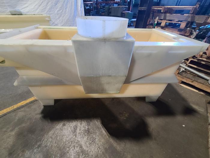 Used Polypro Tank Double Wall side and bottom support 70" x 28" x 29" Built-in Exhaust Duct