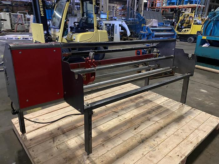 Used 84" ROSENTHAL MODEL RS  SINGLE KNIFE ROLL SLITTER WITH REWINDER JA SOLD