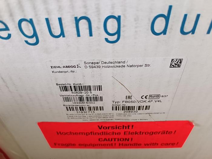 Axialventilator, FB050-VDF.4F.V4L, 0,58KW, Ziehl ABEGG, neu