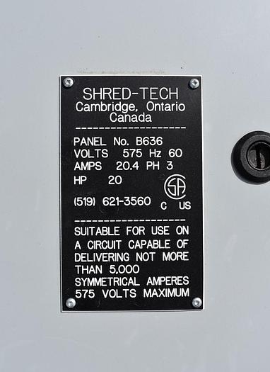 Used USED SHREDTECH ST-25 TWO SHAFT SHREDDER