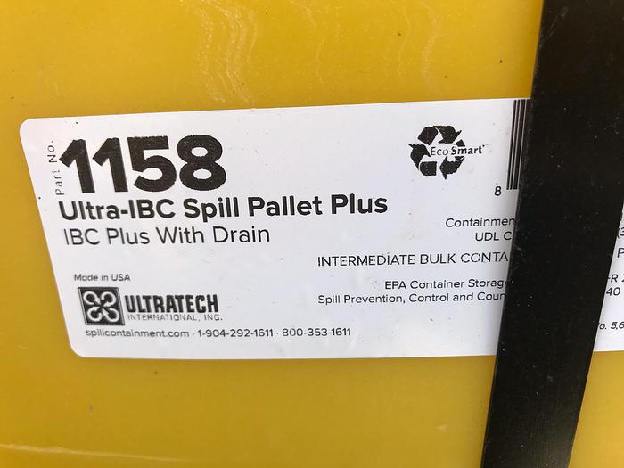 Used Tank, 350 Gallon, PET, UltraTech-IBC Spill Pallet (4) #S742922
