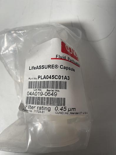 Cuno PLA045C01A3 Life Assure Capsule 0.45um Sanitary Flange
