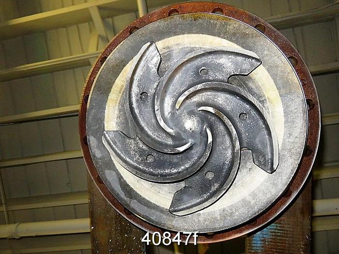 Used Goulds 3196 1.5x3x13 Pump, SS Casing, 5-Vane, 10.5" SS Impeller #40847