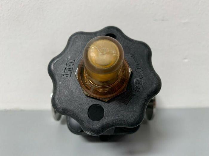 Used ITT Pure-Flo 1-316L-RA15MAX-CWP150 Diaphragm Valve w/ 1" Sanitary Fittings