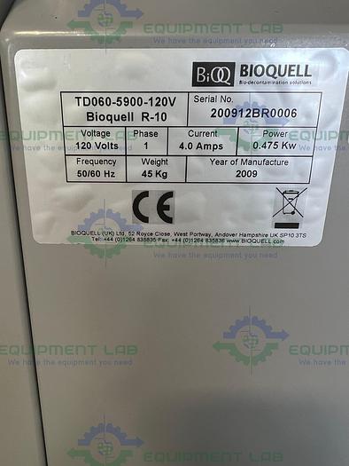 Used Bioquell  R-10 Mobile Hydrogen Peroxide Vapor Generator 120V