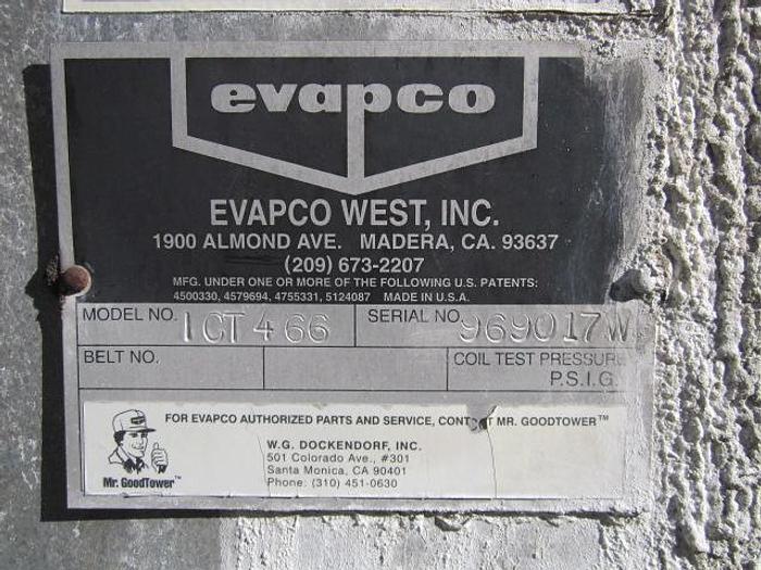 Used Refrig, Cooling Tower, 60 Ton, Evapco, Mdl ICT 4-66 #S738850