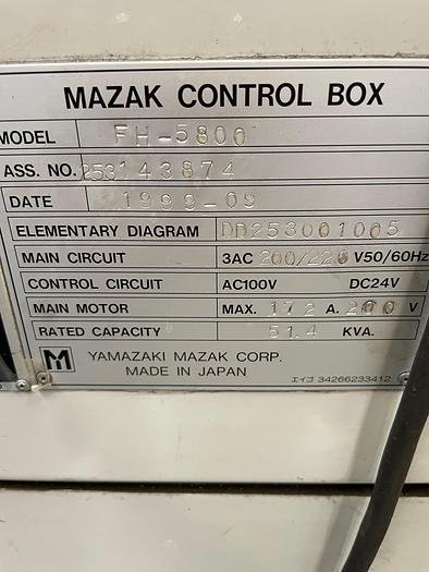 Used BRUGT HORISONTALT BEARBEJDNINGSCENTER FABR. MAZAK, MODEL FH 5800