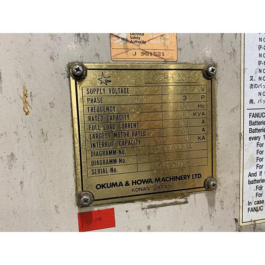 Used Okuma Howa 2SP-25H Turning Center