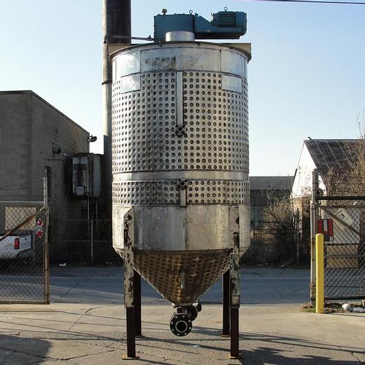 Used 1,100 GALLON WILL FLOW VERTICAL MIX TANK - 150 PSI JACKET
