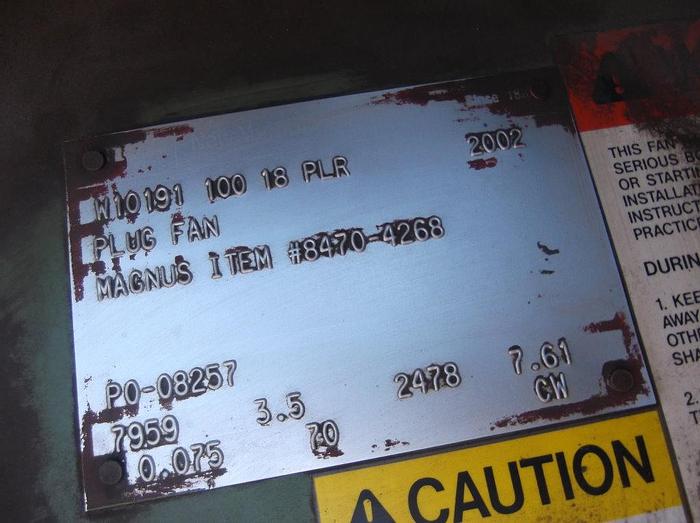 Used Furnace, Belt, 36" x 10', S/st Conv, Nat. Gas, 1/2 hp #S740070