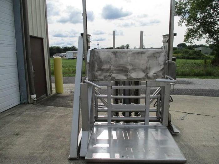 Used RMF Hydraulic Vat Dumper; Md#110, Two-Stage; 8' Dump Height