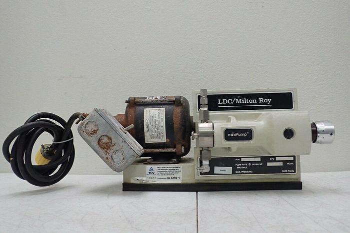 Used General Electric GE 5KH25MG102BX 1/20 HP Motor with LDC Milton Roy Mini Pump