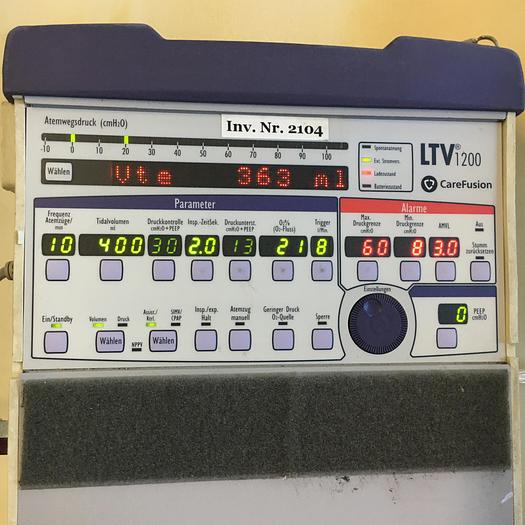 Used Carefusion Pulmonetc LTV 1000/1200 Ventilator / Beatmungsgerät