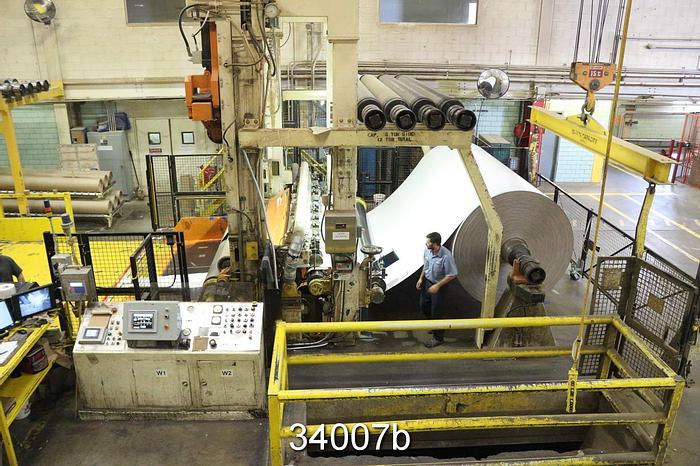 Used Beloit Drum Winder, 153.25" Unwind Max Width #34007