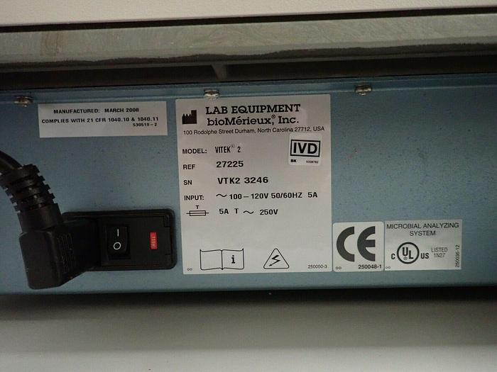 Used BioMerieux Vitek 2 Microbial Analyzing System w/ Smart Carrier Station