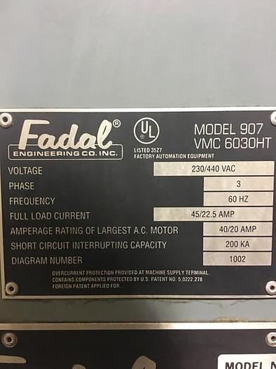 Used 1993 FADAL 6030 VERTICAL MACHINING CENTER