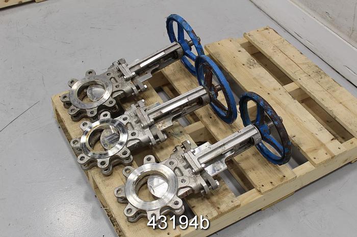 Used Velan 4" Hand Operated Knife Gate Valve #43194