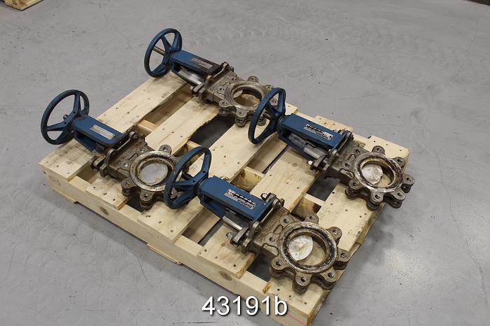 Used Dezurik 4" Hand Operated Knife Gate Valve #43191