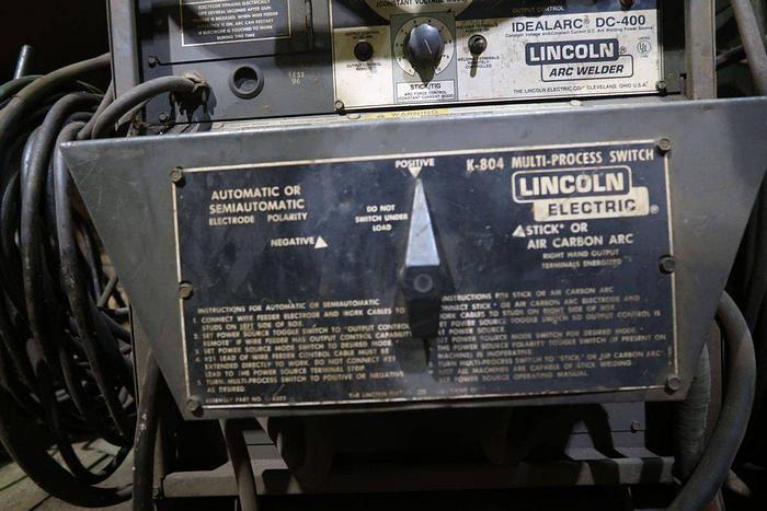 Used LINCOLN ELECTRIC IDEALARC DC-400 ARC WELDER