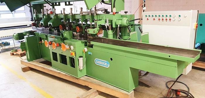 Used Gubisch 4 side moulding automat BS 230/4, 7 heads, year 1989