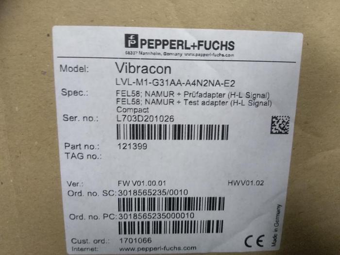 Vibracon LVL-M1-G31AA-A4N2NA-E2, Pepperl und Fuchs, Eex, neu