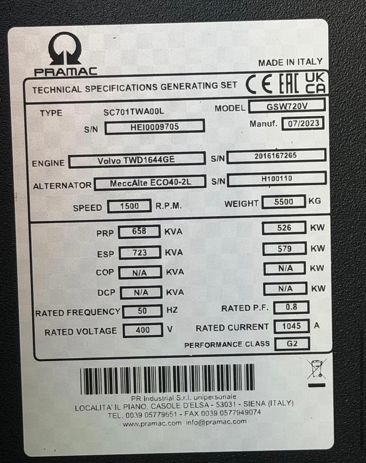 Gebraucht Pramac VP-720 SA