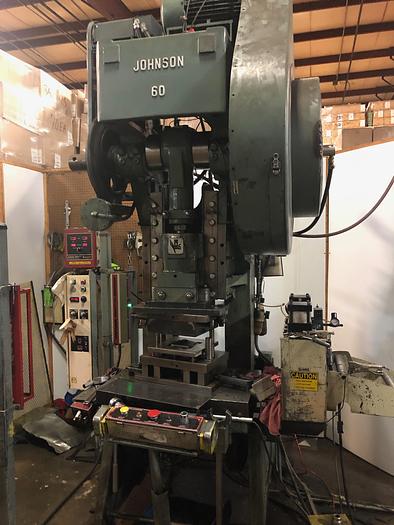 Used 60 TON JOHNSON OBI PRESS & SERVO FEED LINE