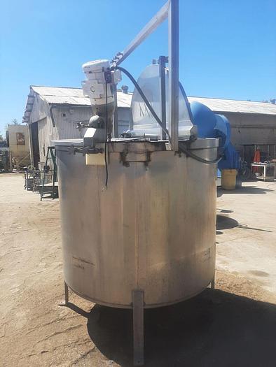 Used Tank, 600 Gallon, 316 S/st, Agit, Cone Btm,