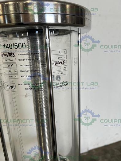 Used Pharmacia BPG  140 / 500 Chromatography Column 8L 18-1113-08 4-40°C
