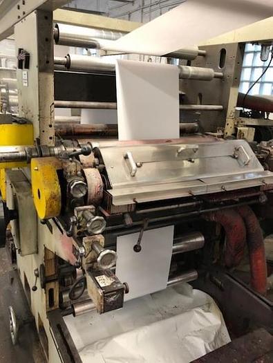 Used 1991 Holweg RS25 with in line 3 col flexo - flat & satchel paper bag making machine