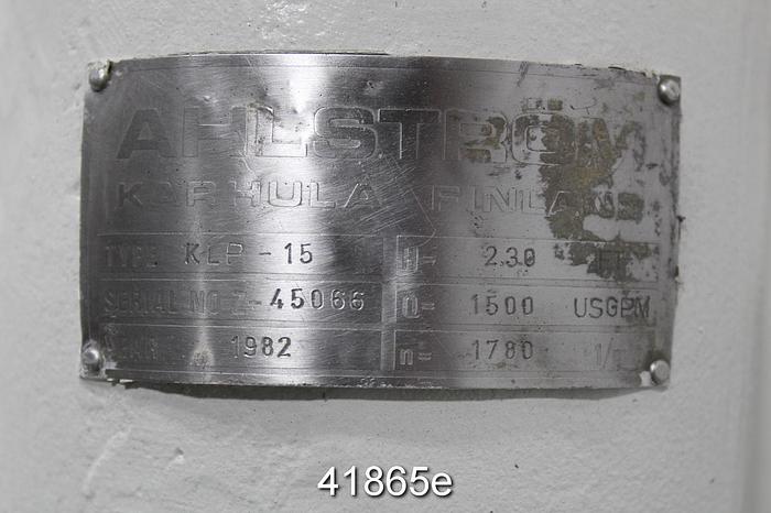 Used Sulzer KLP-15 6x8x18 Pump, Stainless Steel Casing #41865