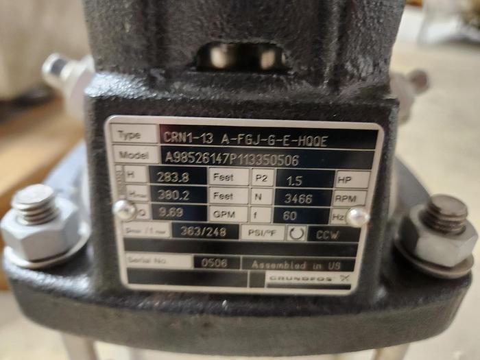Grundfos Vertical Multistage Centrifugal Pump 1 1/4"