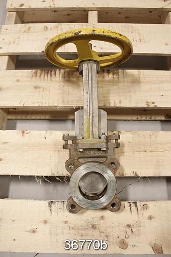 Used Velan 3" Hand Operated Knife Gate Valve #36770